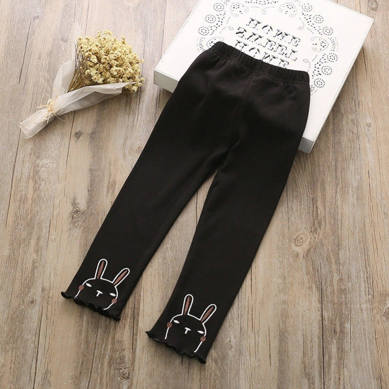 Girls' casual solid color Leggings