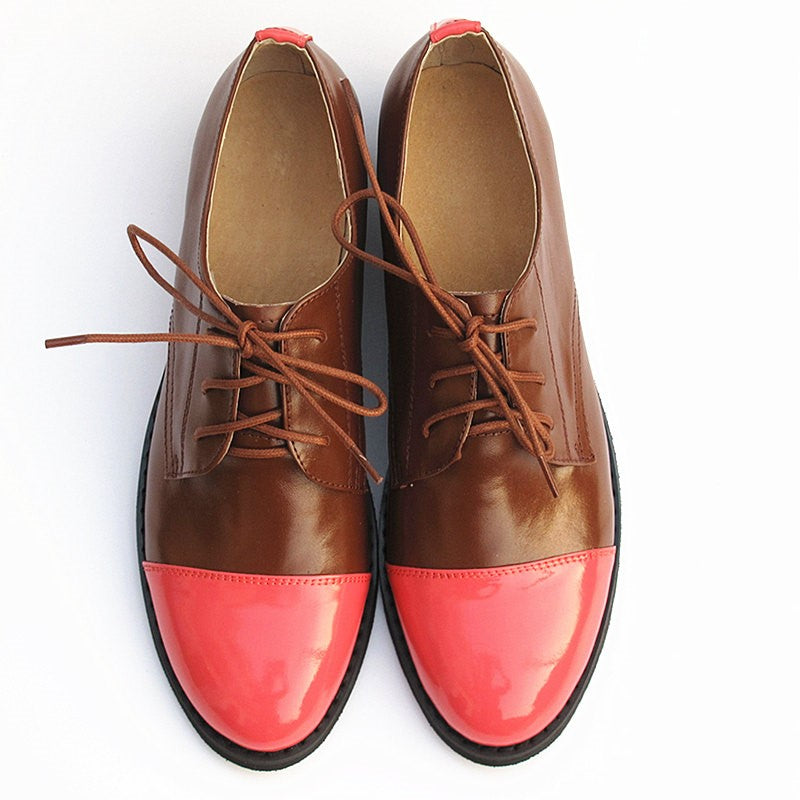 Flat shoes small leather shoes Oxford shoes women's shoes
