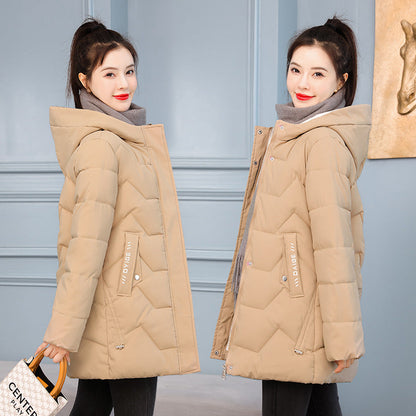 Winter New Cotton Clothing Women's Mid-length Thick Warm All-match Women's Coat