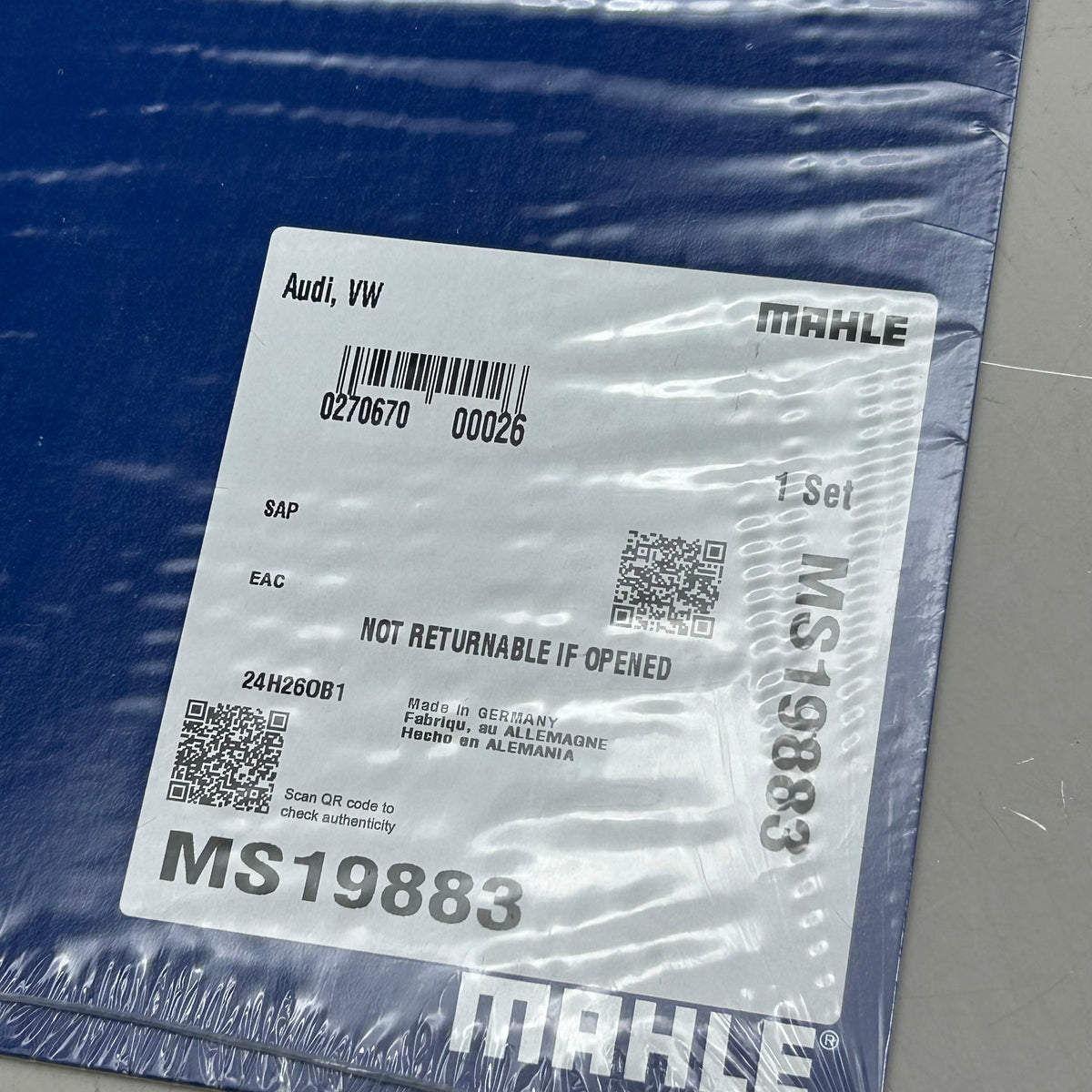 MAHLE Exhaust Manifold Gasket Replacement Part For Volkswagen MS19883