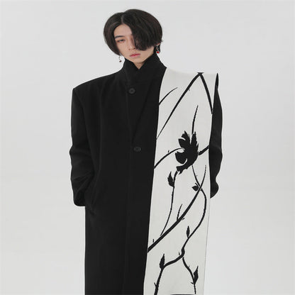 Hand-painted Thorn Rose Winter Angora Couple Scarf