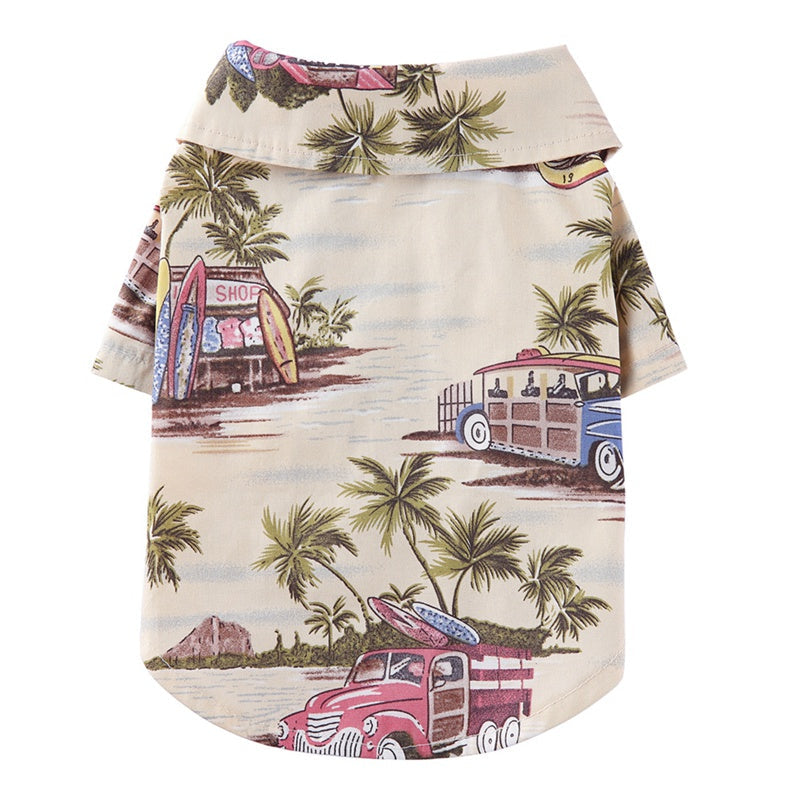 Hawaiian dog style shirt clothes