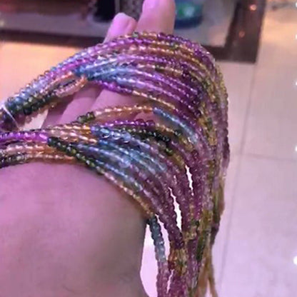 Colorful gemstone multi-circle bracelet