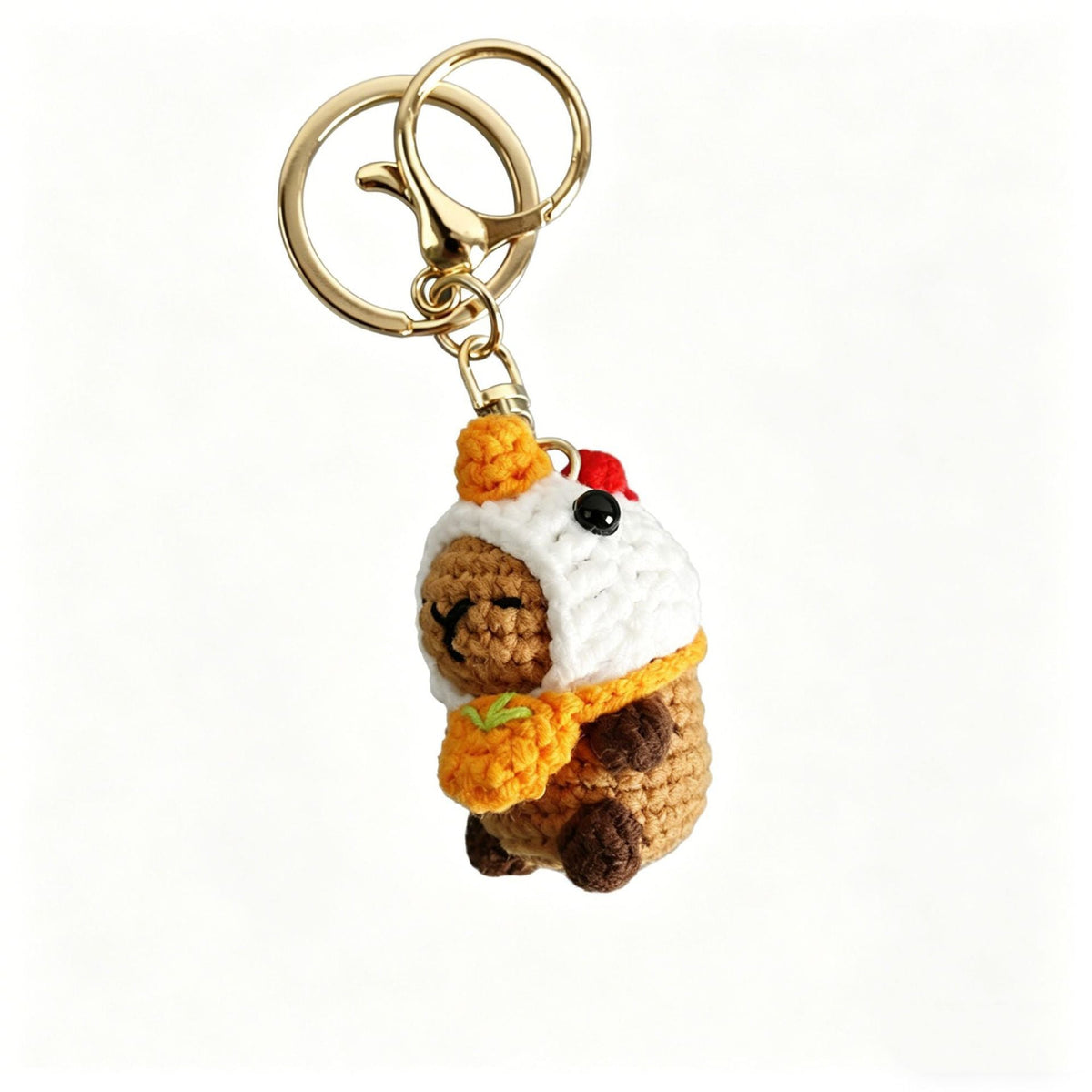 Finished Crocheted Capybara Pendant