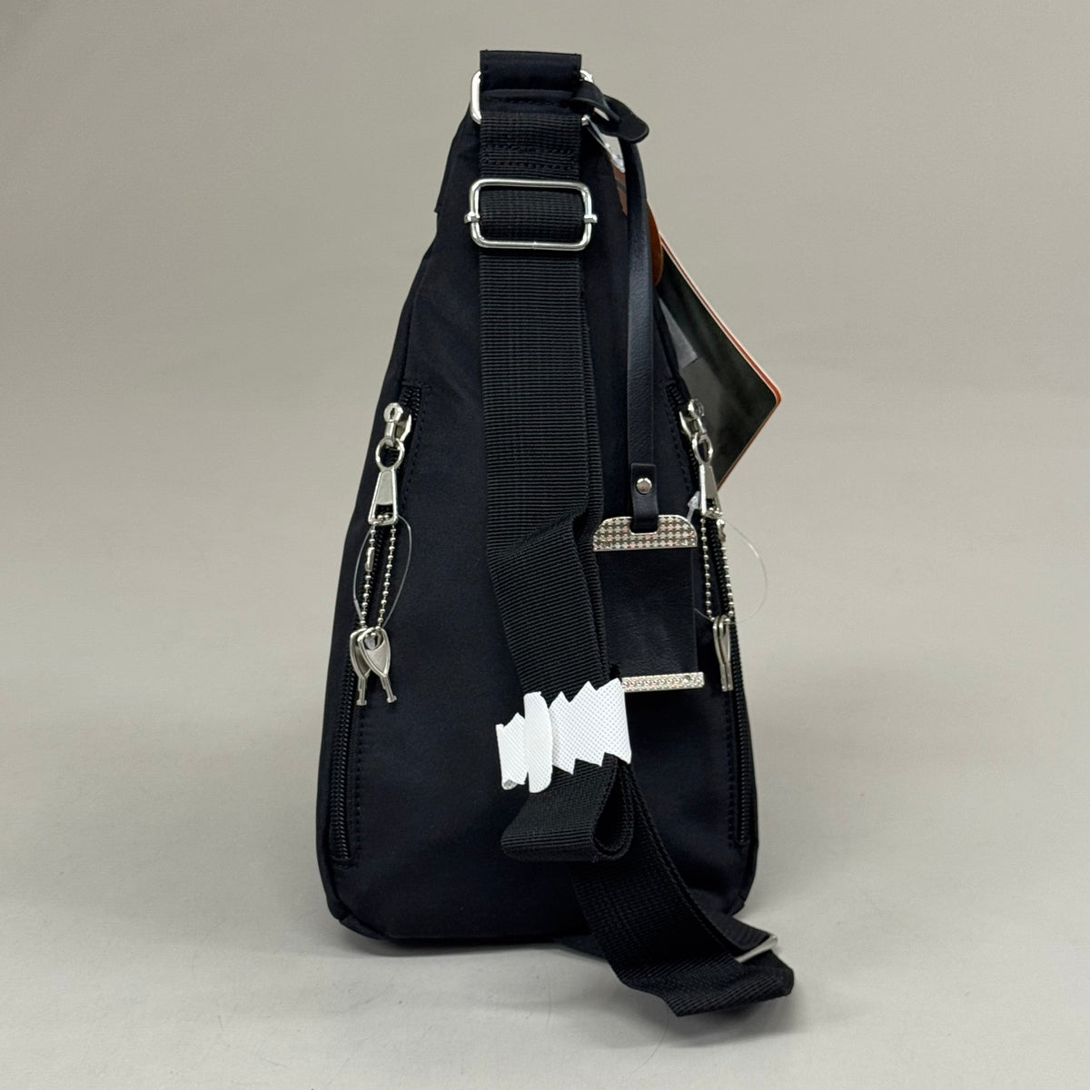 BULLDOG CASES Sling Bag W/ Gun Holster 14"x7"x5" Black