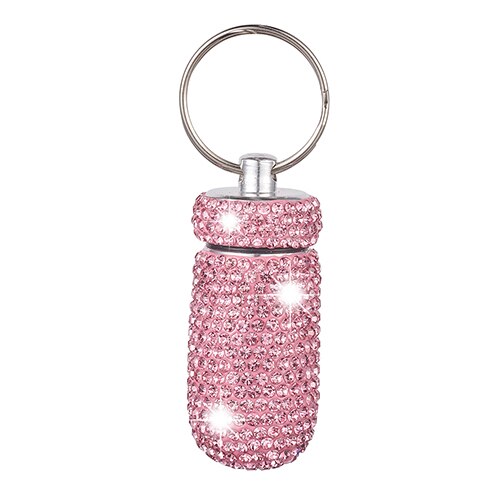 Car Storage Box Bottle Bling Organizer Pill Box Automobile Accessories For Car Interior / Hanging With Key Ring