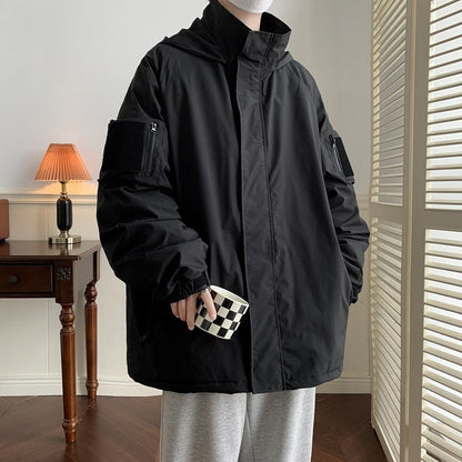 Velcro Shell Jacket Three-in-one Coat Japanese Hoodie Workwear Jacket