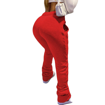 Womens Casual Sporty Drawstring Jogger Pants With Pockets