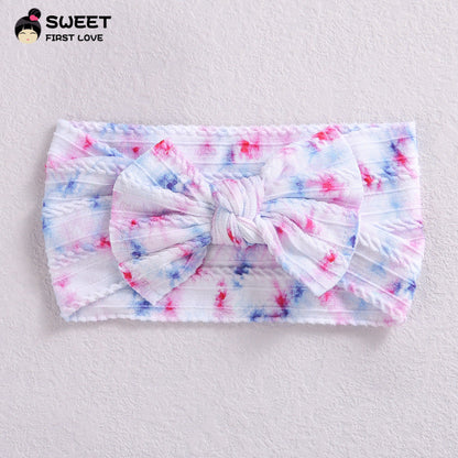 Children's Wide-brimmed Elastic Bow Baby Printed Headband