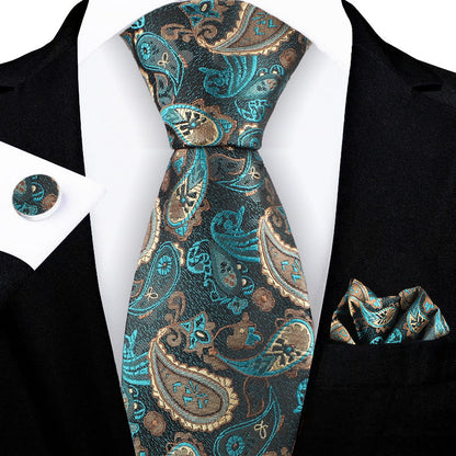 Jacquard-embroidered Cashew Flower Tie