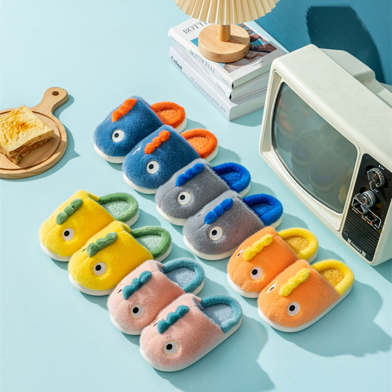 Children's Cotton Slippers Cute Dragon Home Non-slip Waterproof