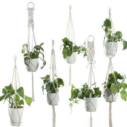 Beige Cotton Rope Plant Hanger