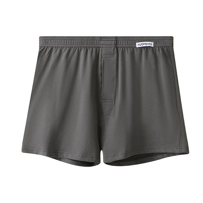Loose Breathable Plus Size Men's Solid Color Boxers