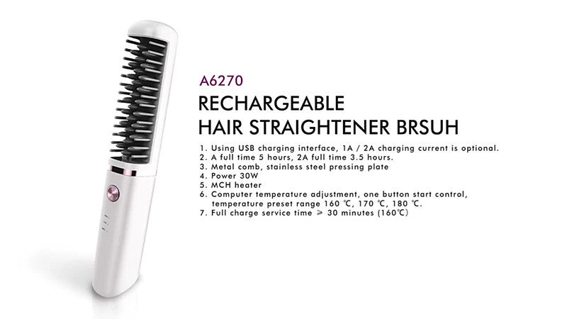 Rechargeable Hot Hair Straightener