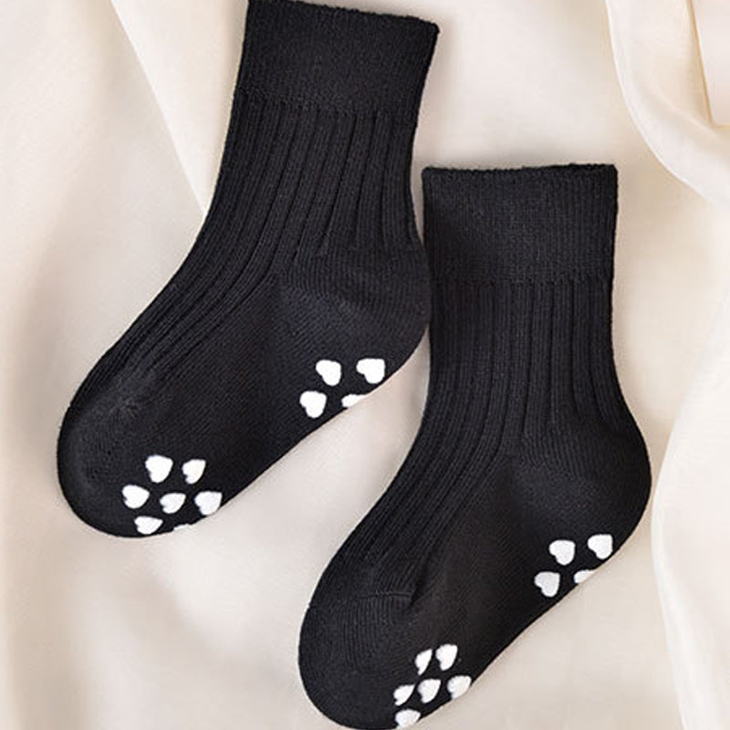 Love Solid Color Comfortable Non-Slip Children Socks