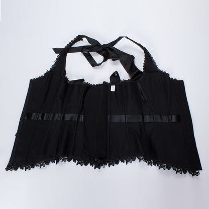 Halter Jacquard Lace Bow Shaper Court Corset