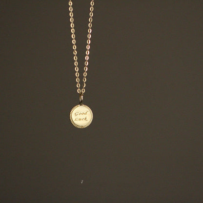 Lucky Goodluck Transfer K Gold Necklace Pendant Pendant