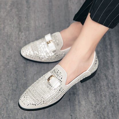 Men's Large Size Casual Leather Shoes Men Hairstylist Leather Shoes