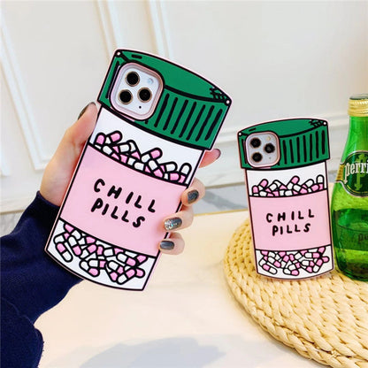 Compatible with Apple, Personalized Creative Pill Silicone IPhone Case