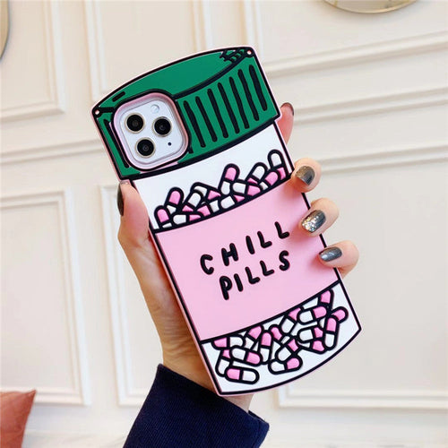 Compatible with Apple, Personalized Creative Pill Silicone IPhone Case