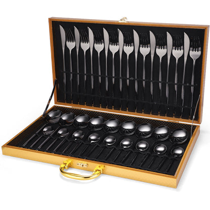 36-Piece Stainless Steel Tableware Set Gift Box