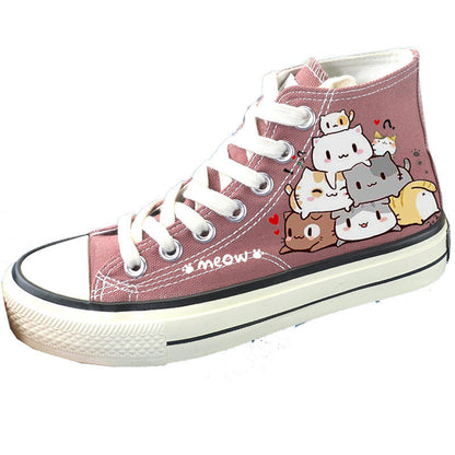 High-Top Shoes Canvas Shoes White Shoes Women's Shoes
