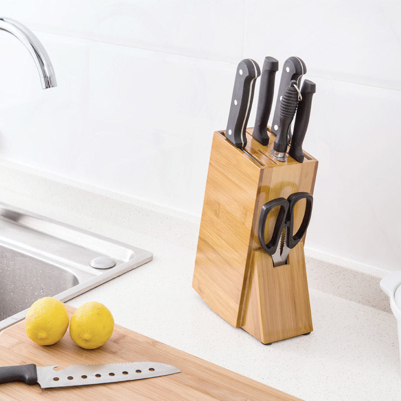 Bamboo Kitchen Knife Holder Storage Organizer