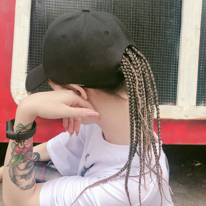 Dirty Braid Hat Wig with Three-Strand Braid