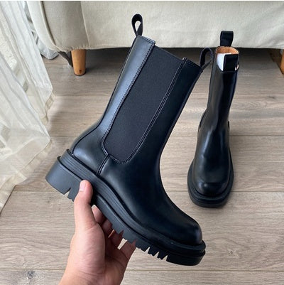 British Motorcycle Boots Platform Martin Boots