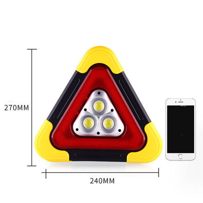 Compatible with Apple, Car Tripod Warning Sign Car Triangle Sign Auto Luminous Car Tripod Parking Reflective Solar Light