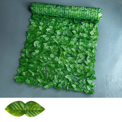 Artificial Green Leaf Fence Balcony Garden Decor