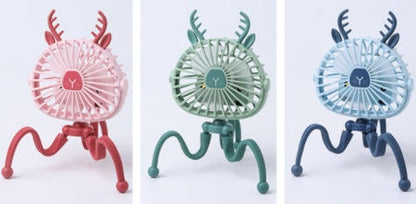 Portable USB Stroller Fan Baby Car Seat Accessory