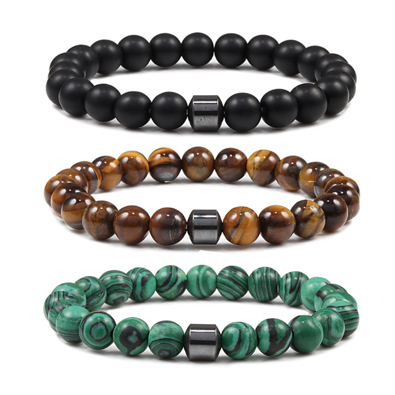 Volcanic Stone Malachite Picasso Pure Beads Beads