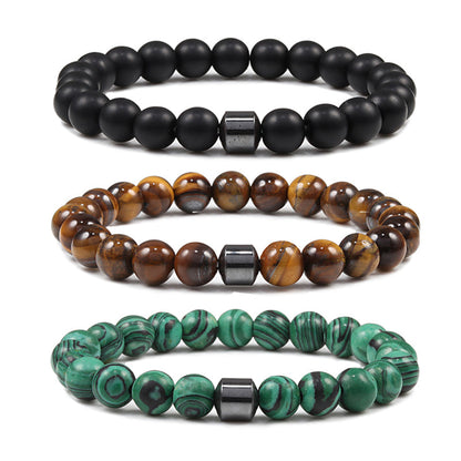 Volcanic Stone Malachite Picasso Pure Beads Beads