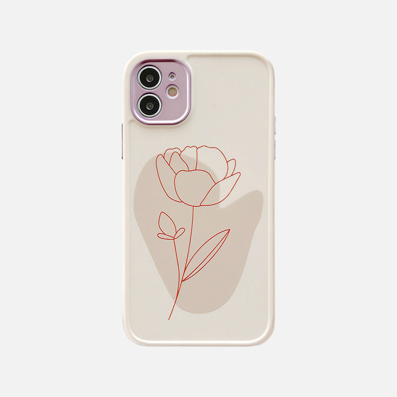 Vintage Leaf Flower Shockproof Soft Phone Case