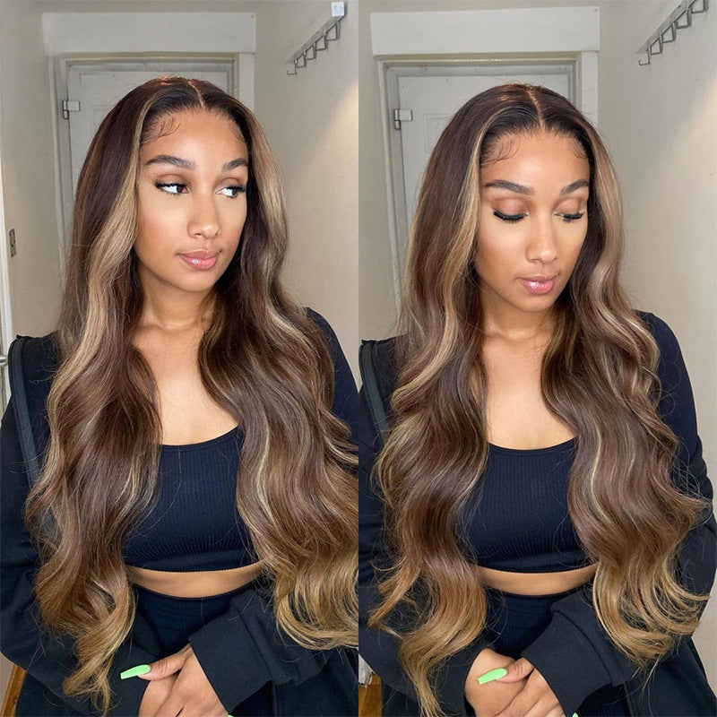 Long Curly Front Lace Wig