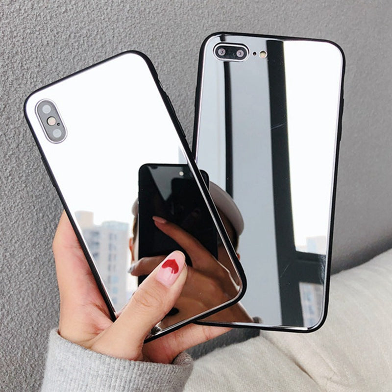 Glass Phone Case Selfie Makeup