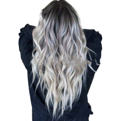 Mid-Length Mixed Color Micro-Volume Fashion Wig