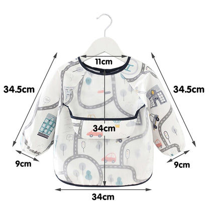 Waterproof Long-Sleeved Anti-Wear Baby Eating Clothes
