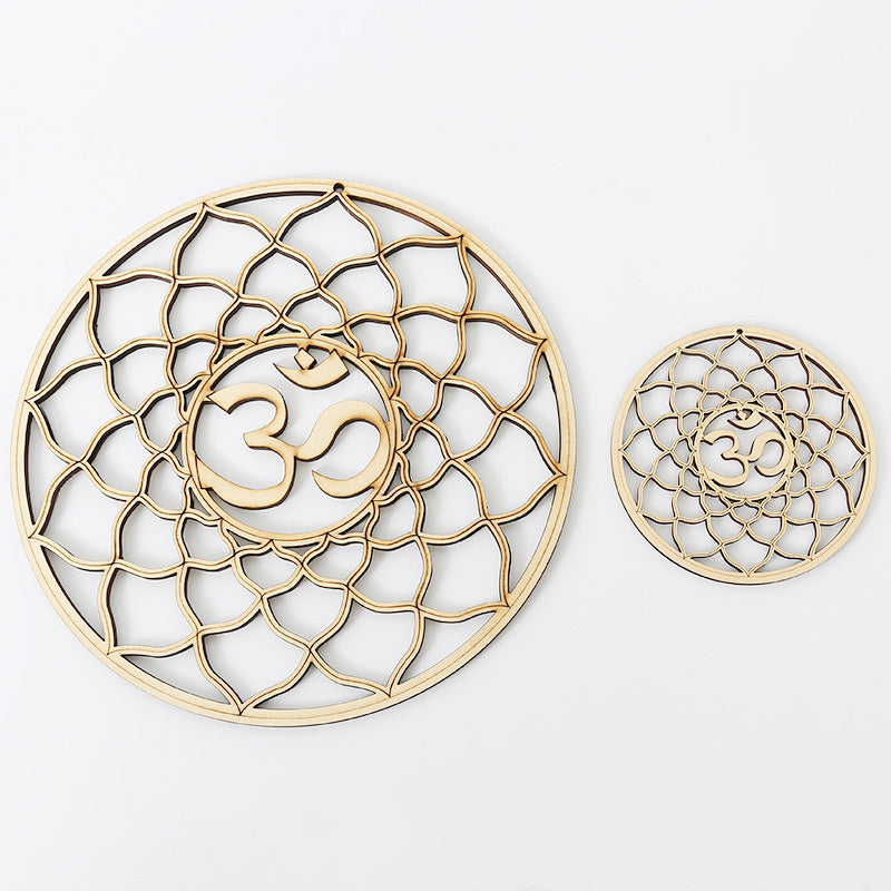 Wooden Geometric Wall Art, Meditation Decor