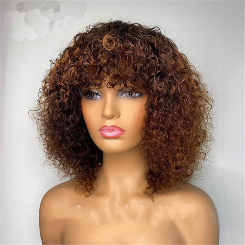 Women's Black African Short Curly Hair Wig