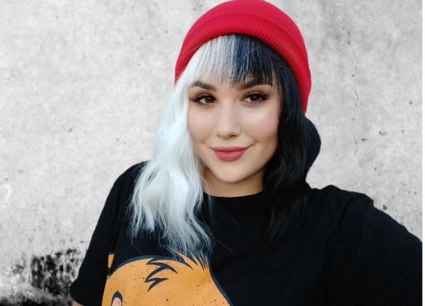 Short White Straight Synthetic Wig