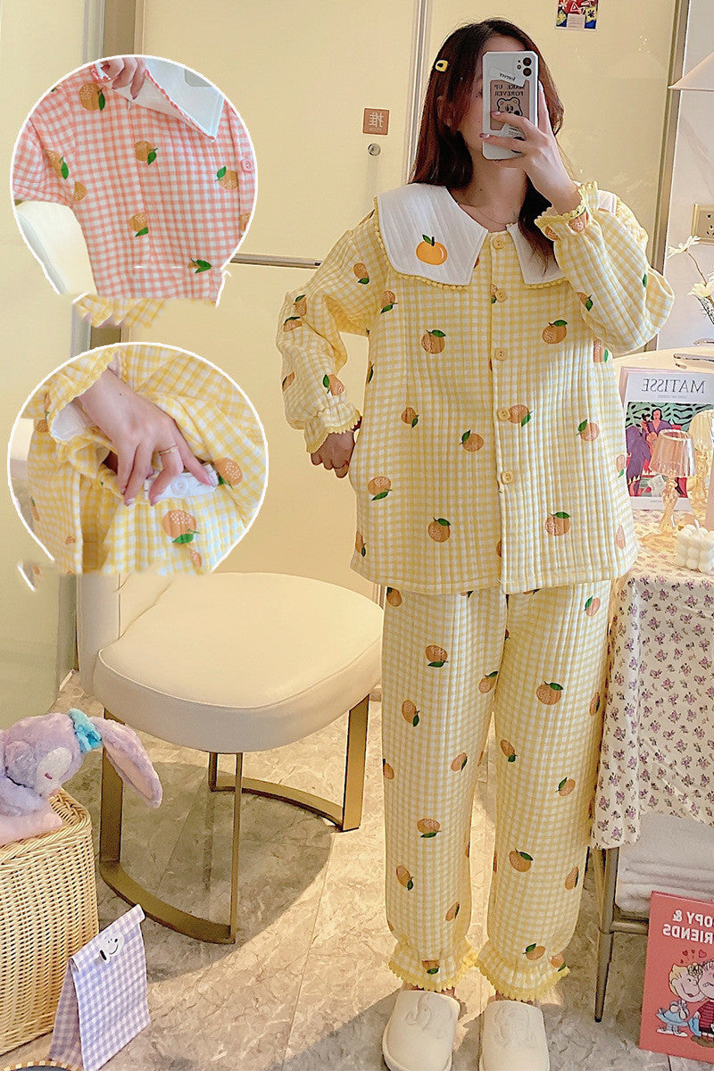 Maternity Pajamas Winter Air Cotton Zipper Confinement Clothing