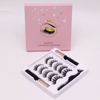 Magnetic Eyelashes & Eyeliner Set: Waterproof & Reusable