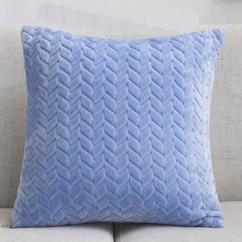 Flannel Solid Color Nordic Cushion Cover