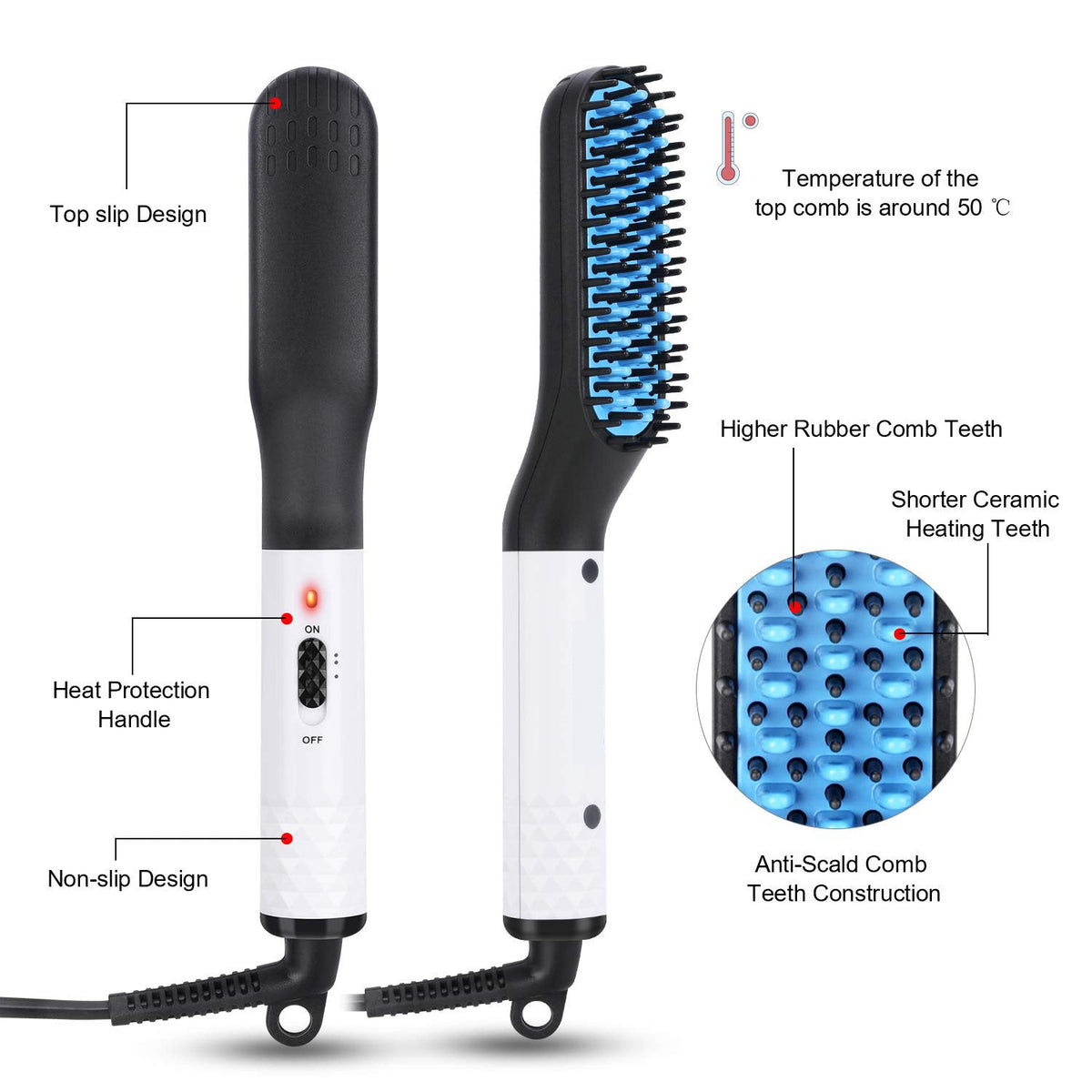 Hair Straightener Comb Beard Straightening