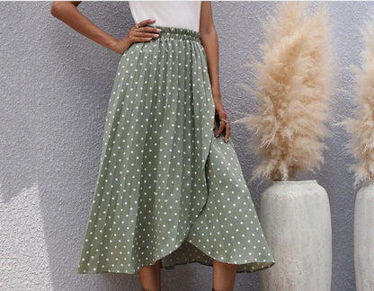 Spring Summer Chiffon Long Skirt Women
