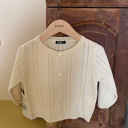 Knitted Cardigan Mesh Hollow Anti-mosquito Long Sleeve Thin Jacket