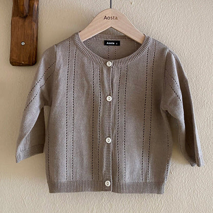 Knitted Cardigan Mesh Hollow Anti-mosquito Long Sleeve Thin Jacket