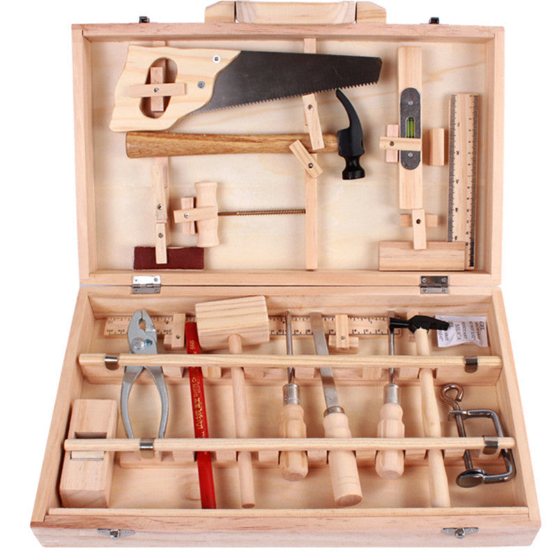 Children’s Wooden Toolbox Toy Set – Multi-Purpose Maintenance & Assembly